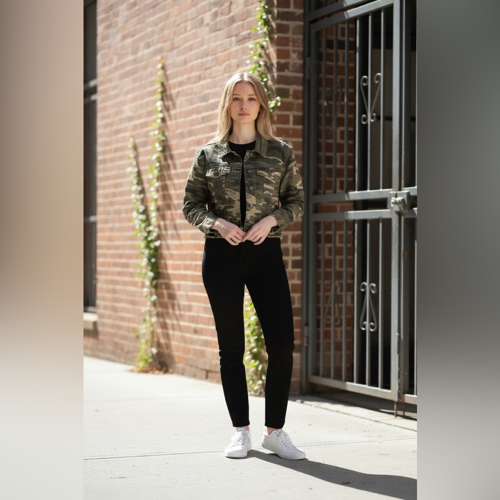 Forever 21 Camouflage Jean Jacket